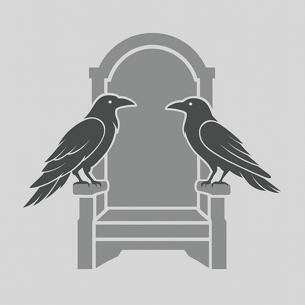 Odin's ravens on an empty throne